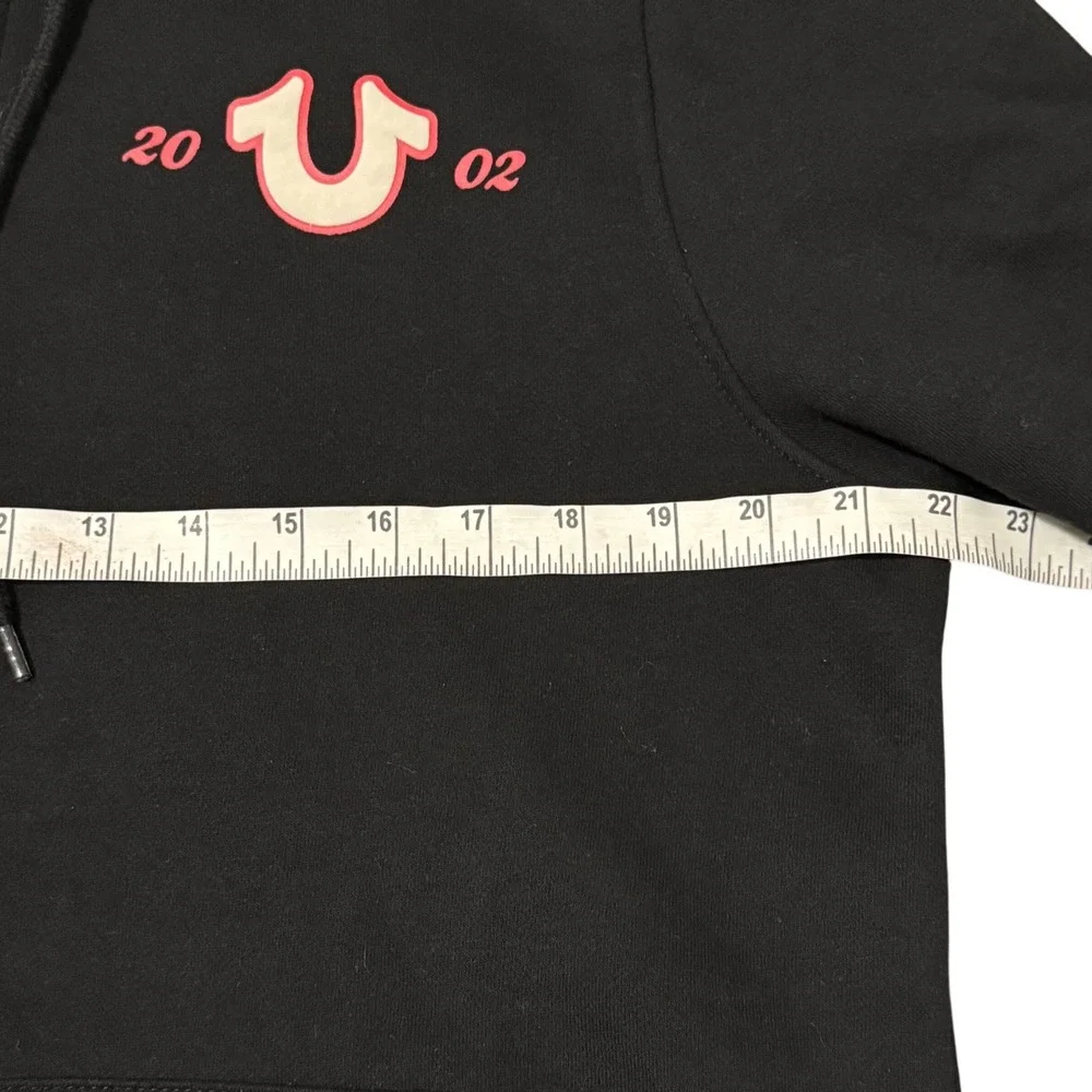 True Religion Mens Medium Black Sunrise Buddha‎ Zip Hoodie Sweatshirt